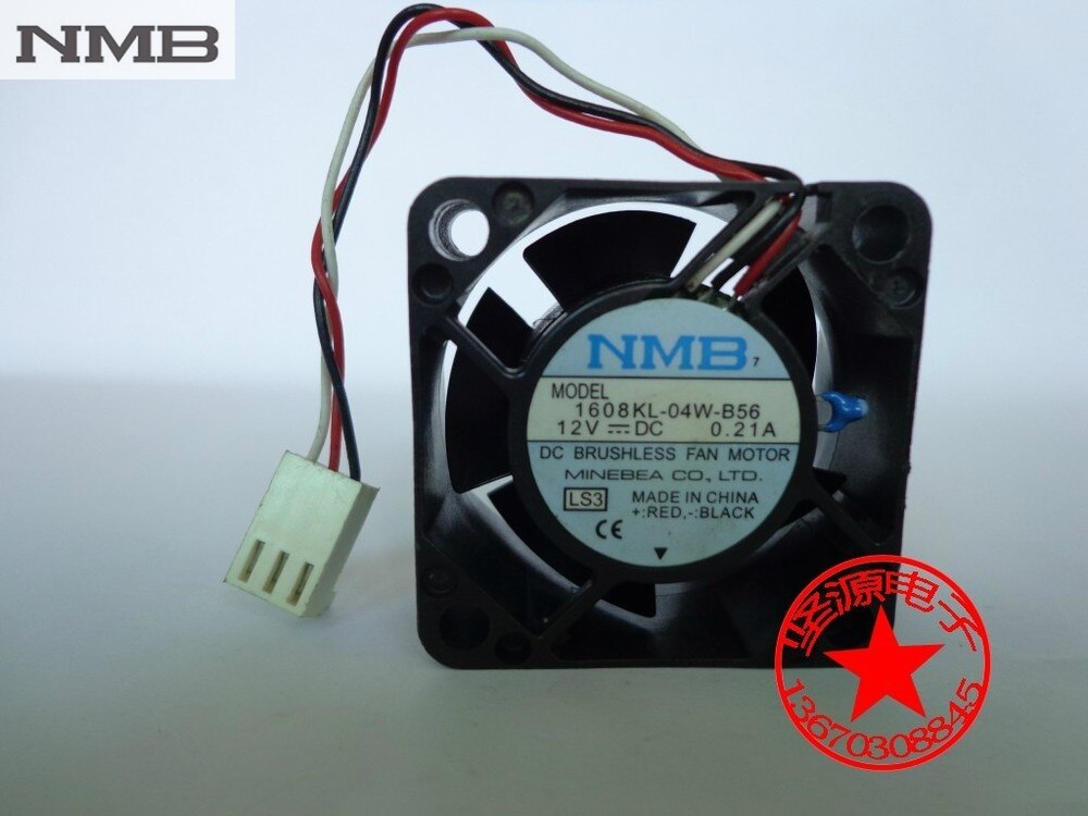 NMB 1608KL-04W-B56 40x40x20mm 12V DC 0.21A Axial Cooling Fan