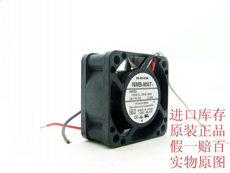 NMB 1608VL-S5W-B69 40x40x20mm 24V DC 0.09A Axial Cooling Fan