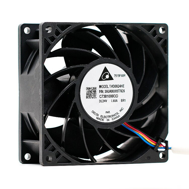 Delta THD0924HE 92x92x38mm 24V DC 1.60A 4-Wire Axial Cooling Fan