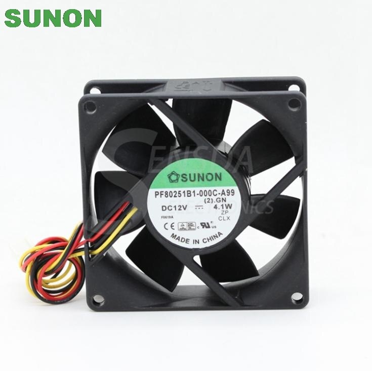 SUNON PF80251B1-000C-A99 80x80x25mm 12V DC Axial Cooling Fan