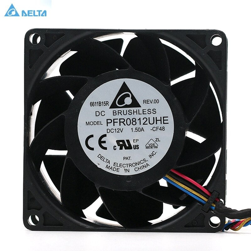 Delta PFR0812UHE 80x80x38mm 12V DC 1.50A Axial Cooling Fan
