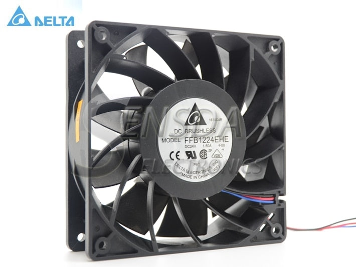 Delta FFB1224EHE-F00 120x120x38mm 24V DC 1.5A Axial Cooling Fan