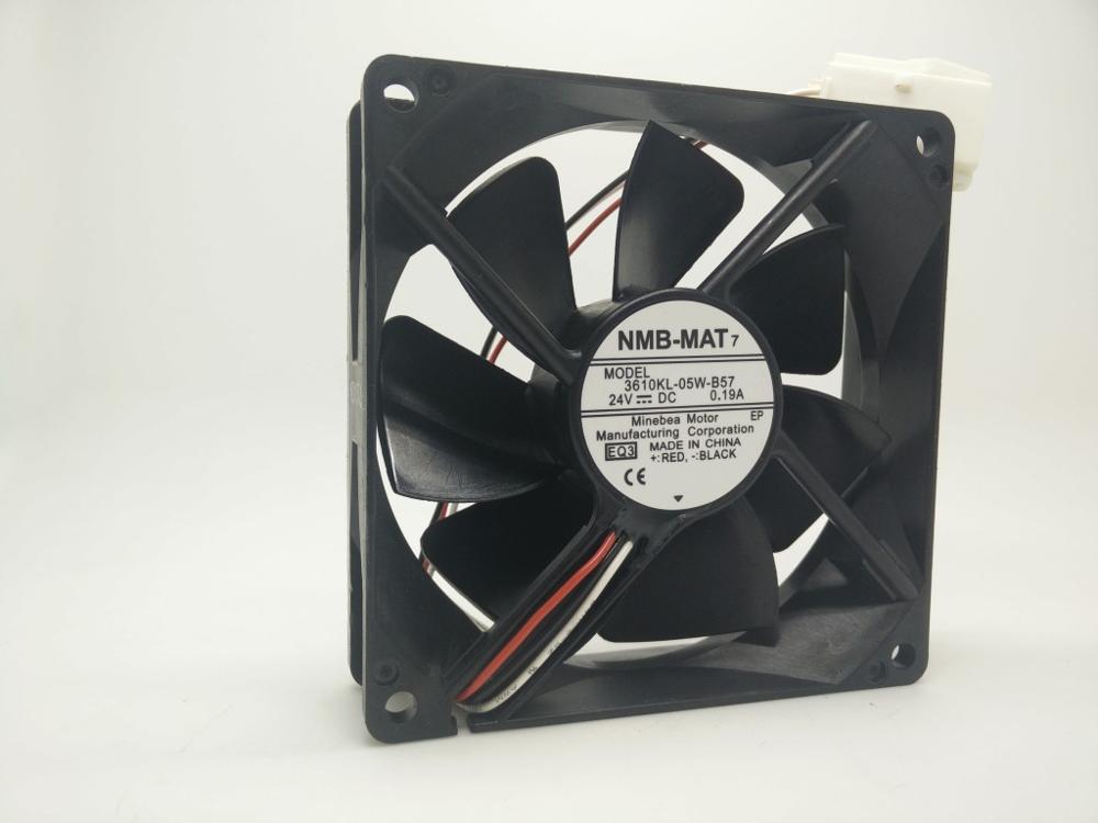 NMB 3610KL-05W-B57 92x92x25mm 24V DC 0.19A Axial Cooling Fan