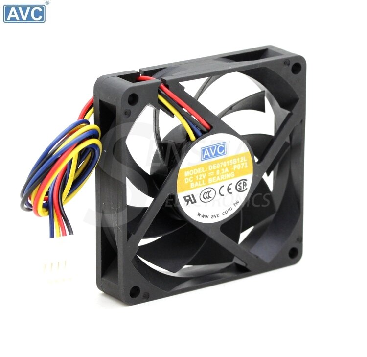 AVC DE07015B12L 70x70x15mm 12V DC 3A Axial Cooling Fan