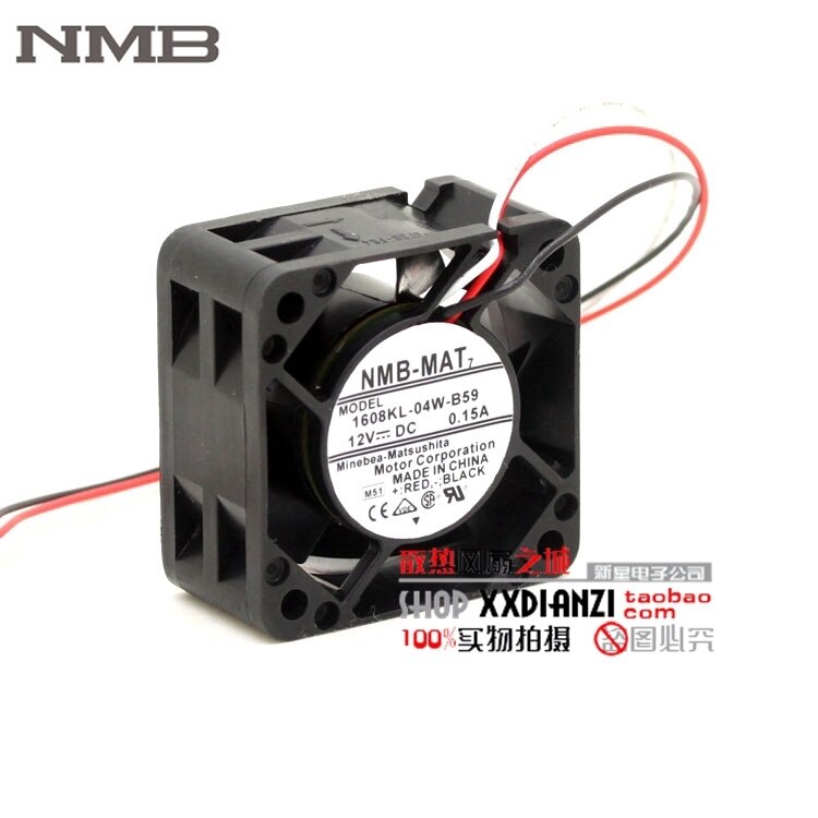 NMB 1608KL-04W-B59 40x40x20mm 12V DC 0.15A Axial Cooling Fan