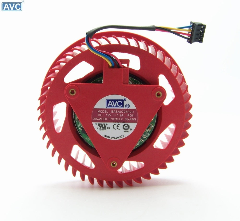 AVC BASA0725R2U 70x70x25mm 12V DC 1.20A 4-Wire GPU Blower Fan