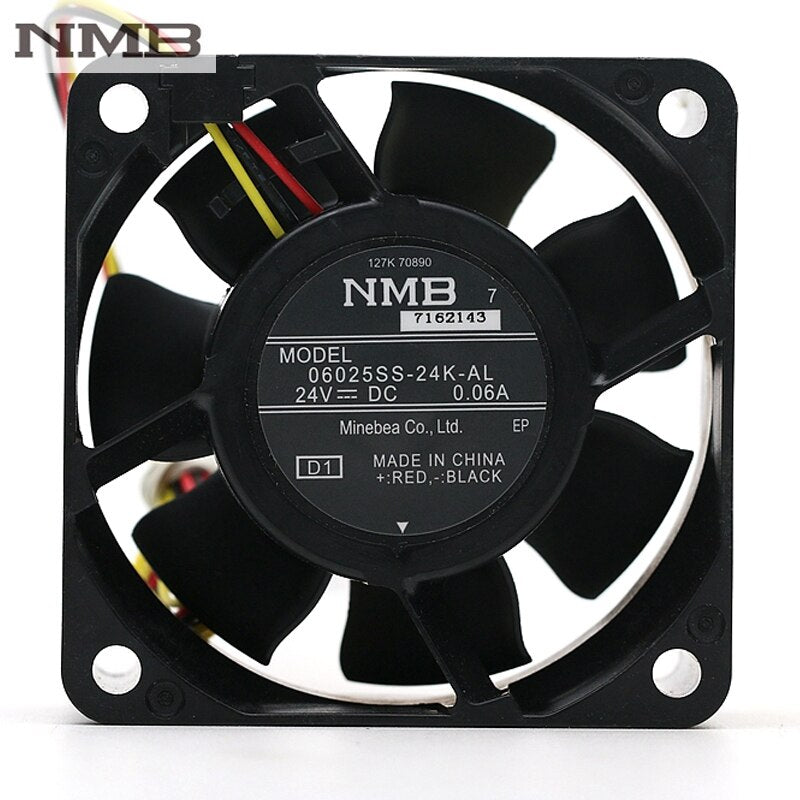 NMB 06025SS-24K-AL 60x60x25mm 24V DC 0.06A Axial Cooling Fan