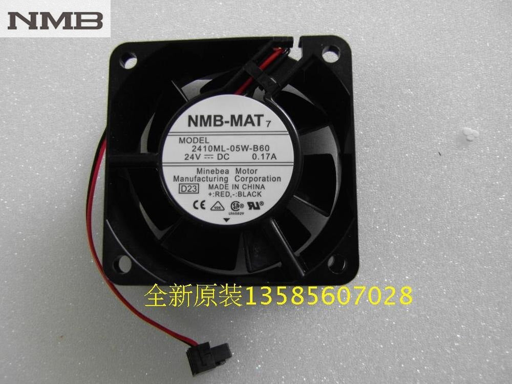 NMB 2410ML-05W-B60 24x24x10mm 24V DC 0.17A Axial Cooling Fan