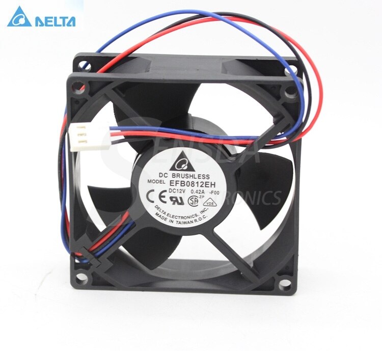 Delta EFB0812EH 80x80x25mm 12V DC 0.42A Axial Cooling Fan