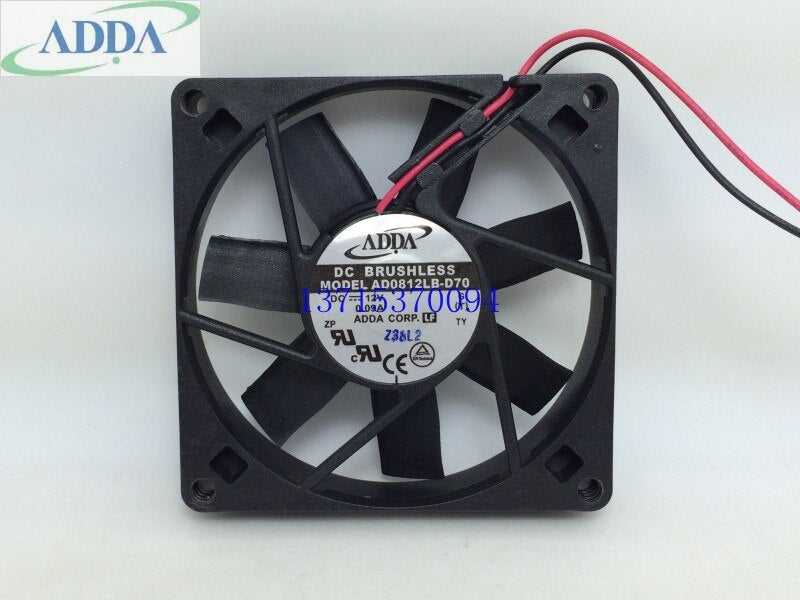 ADDA AD0812LB-D70 12V DC 0.09A Axial Cooling Fan