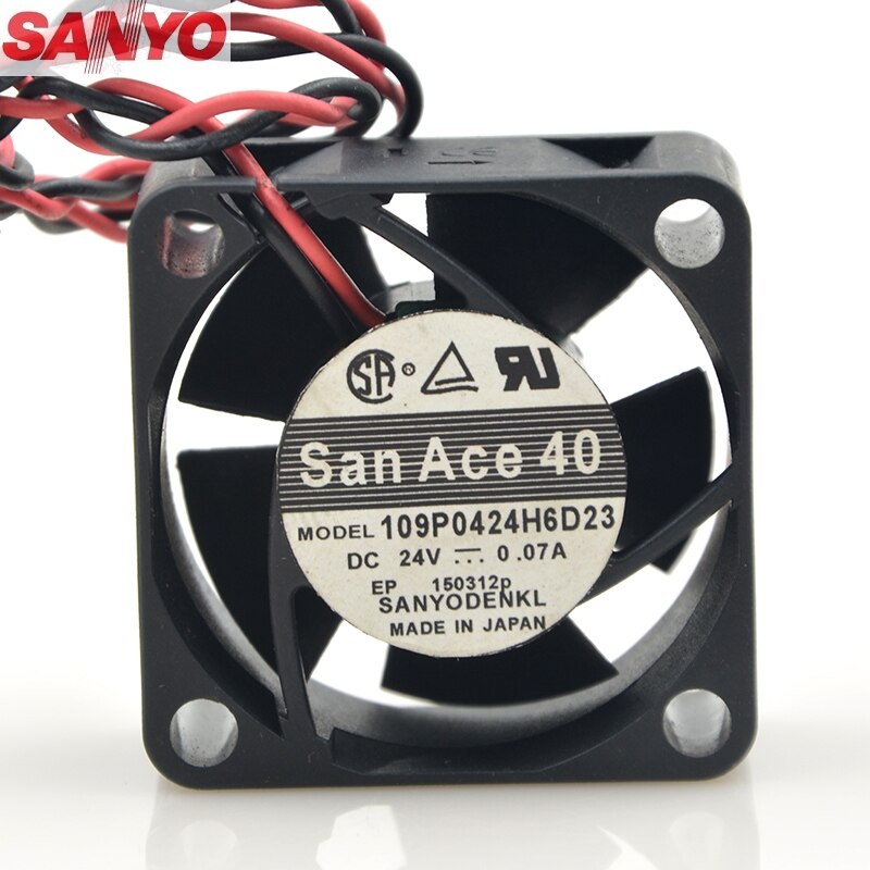 Sanyo Denki 109P0424H6D23 40x40x20mm 24V DC 0.07A Axial Cooling Fan
