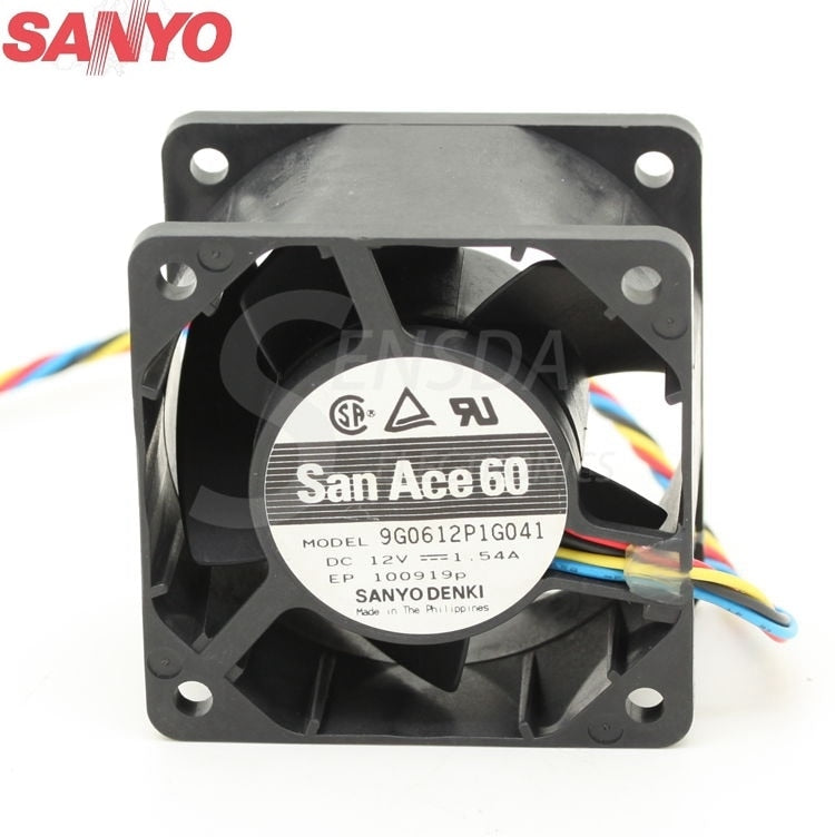 Sanyo Denki 9G0612P1G041 60x60x25mm 12V DC 1.54A Axial Cooling Fan