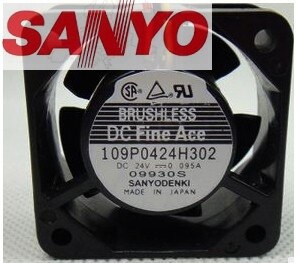 Sanyo Denki 109P0424H302 40x40x28mm 24V DC 0.095A Axial Cooling Fan