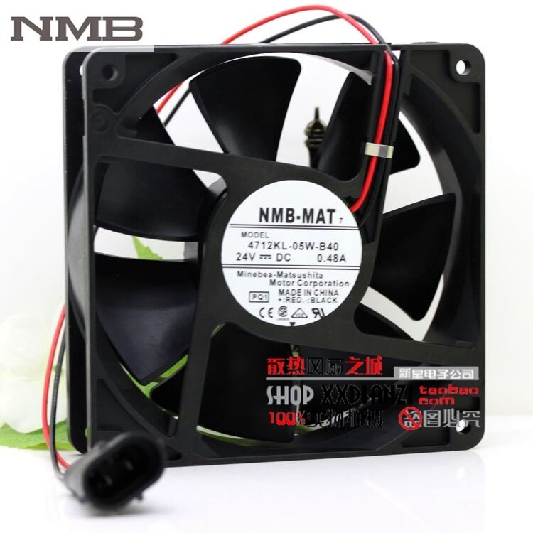 NMB 4712KL-05W-B40 47x47x12mm 24V DC 0.48A Axial Cooling Fan