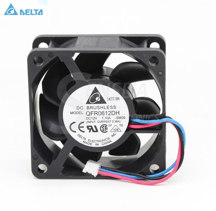 Delta QFR0612DH 60mm 12V DC 1.10A DC Axial Fan - Thickness to Confirm
