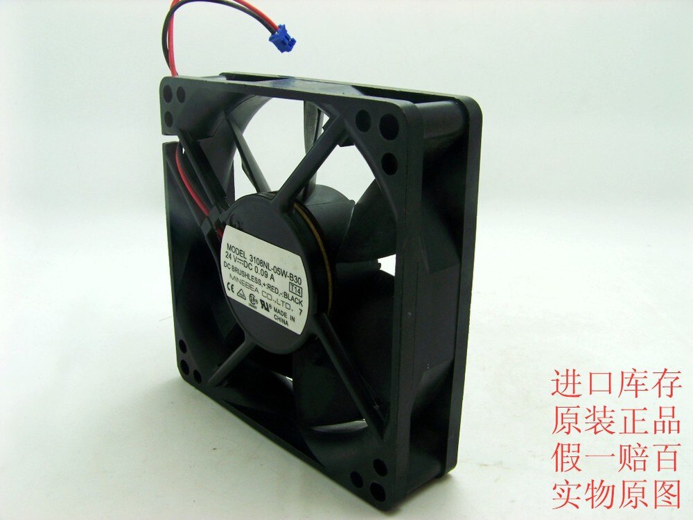 NMB 3108NL-05W-B30 80x80x20mm 24V DC 0.09A Axial Cooling Fan