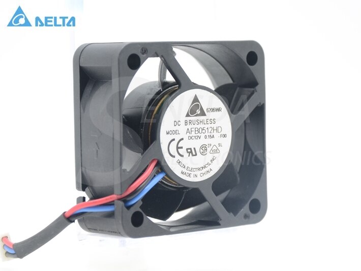Delta AFB0512HD-F00 12V DC 50x50x20mm 0.10A 3-Wire DC Axial Fan