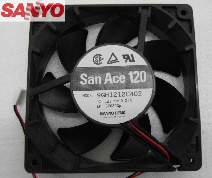 Sanyo Denki 9GH1212C402 120x120x25mm 12V DC 0.21A Axial Cooling Fan