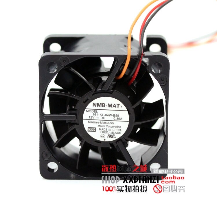 NMB 1611KL-04W-B59 40x40x28mm 12V DC 0.39A Axial Cooling Fan