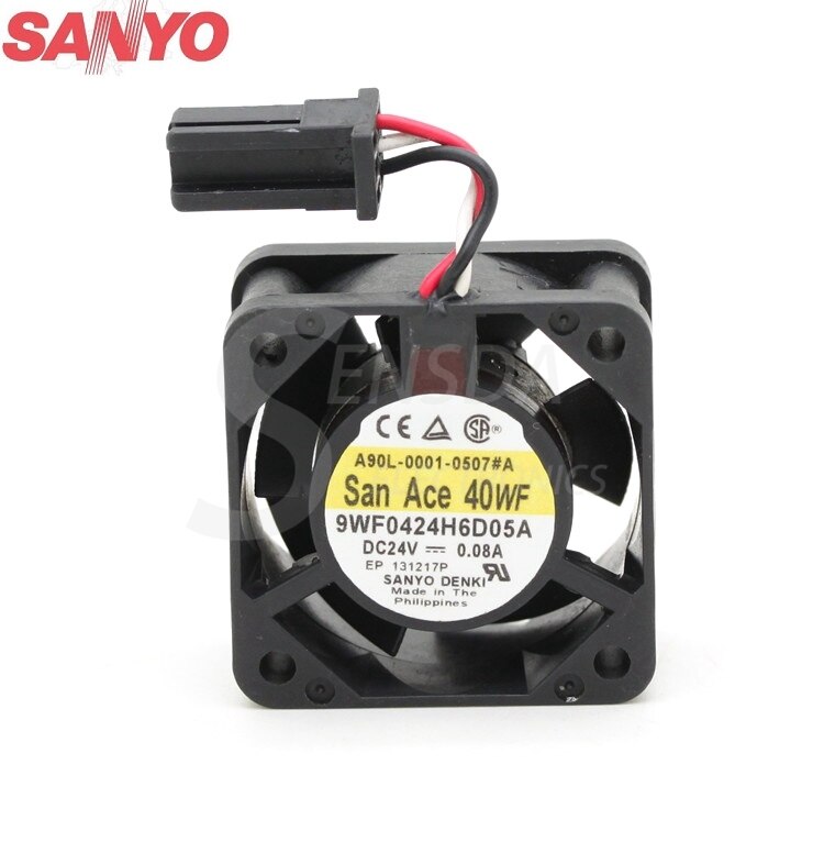 Sanyo Denki 9WF0424H6D05A 40x40x20mm 24V DC 05A Axial Cooling Fan