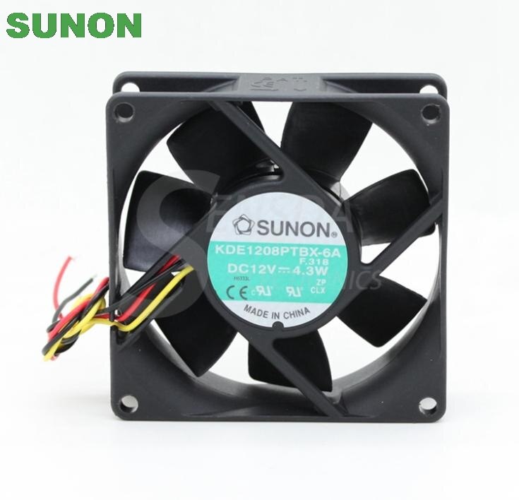 SUNON KDE1208PTBX-6A 80x80x25mm 12V DC Axial Cooling Fan