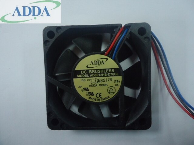 ADDA AD0612HB-D76GL 60x60x15mm 12V DC 0.13A Axial Cooling Fan