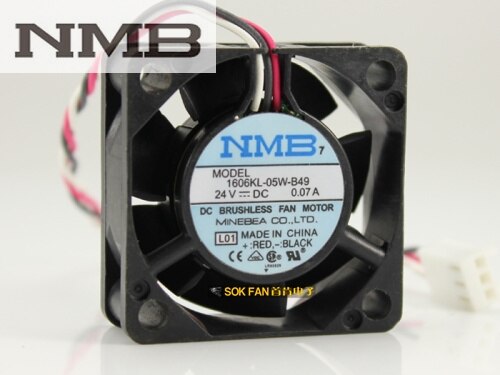 NMB 1606KL-05W-B49 40x40x15mm 24V DC 0.07A Axial Cooling Fan