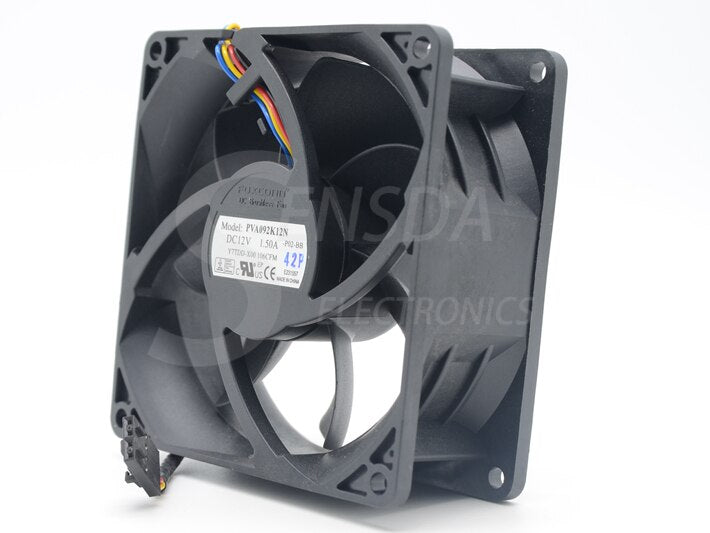Foxconn PVA092K12N 92x92x38mm 12V DC 1.50A Axial Cooling Fan