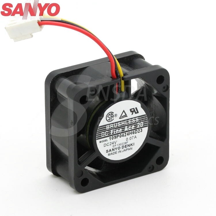 Sanyo Denki 109P0424H6D23 40x40x20mm 24V DC 0.07A Axial Cooling Fan