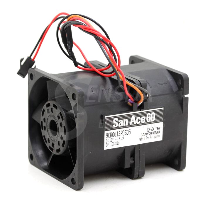 Sanyo Denki 9CR0612P0S05 60x60x76mm 3.2A Axial Cooling Fan