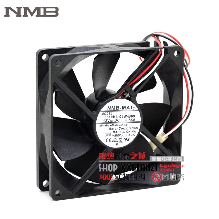 NMB 3610KL-04W-B69 90x90x25mm 0.56A Axial Cooling Fan