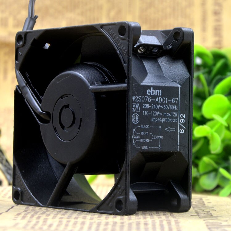 ebm-papst W2S076-AD01-67 115V PAPST 80x80x38mm Axial Cooling Fan