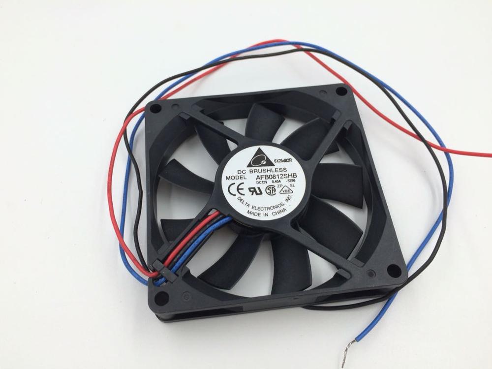 Delta AFB0812SHB 80x80x15mm 12V DC 0.40A 3-Wire Axial Cooling Fan