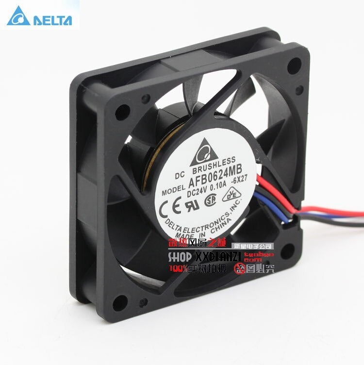 Delta AFB0624MB 60x60x15mm 24V DC 0.10A Axial Cooling Fan