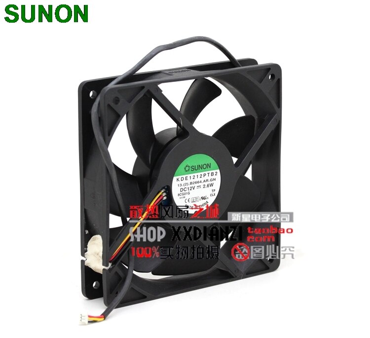 SUNON KDE1212PTB2 120x120x25mm 12V DC Axial Cooling Fan