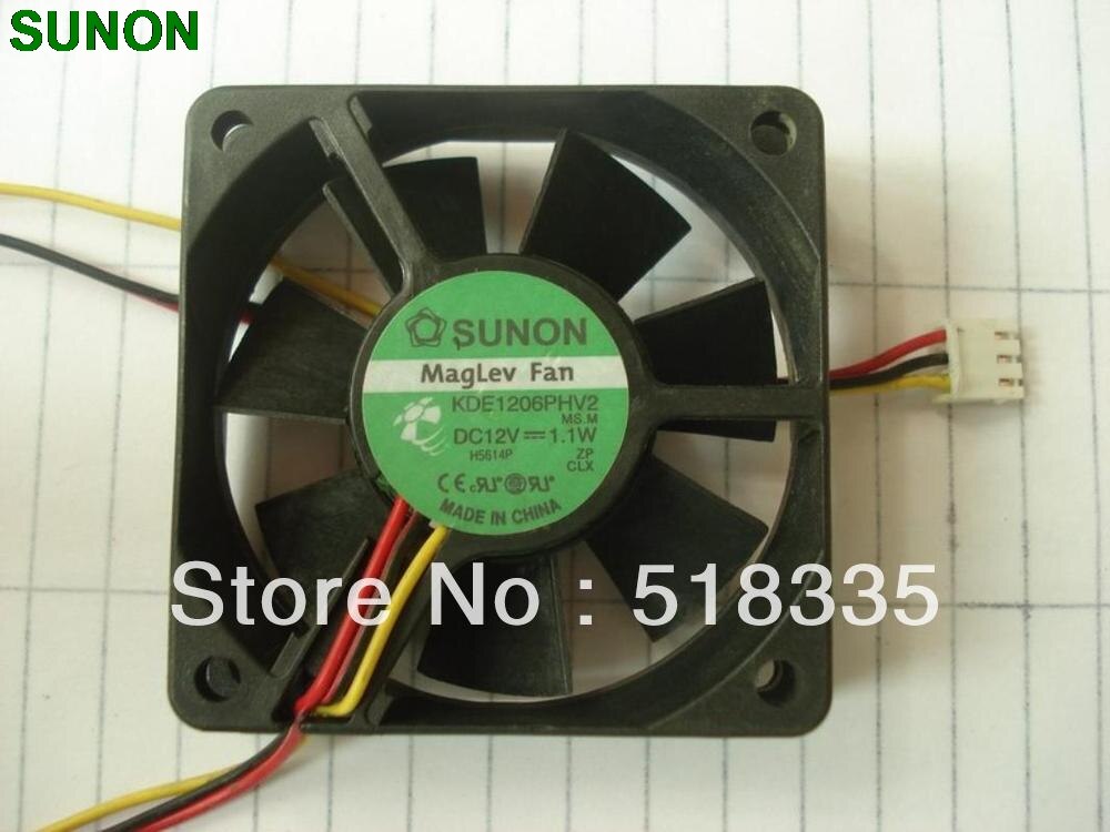 SUNON KDE1206PHV2 60x60x15mm 12V DC Axial Cooling Fan