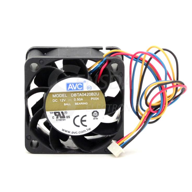 AVC DATA0420B2U 40x40x20mm 12V DC 0.14A 3-Wire Axial Cooling Fan
