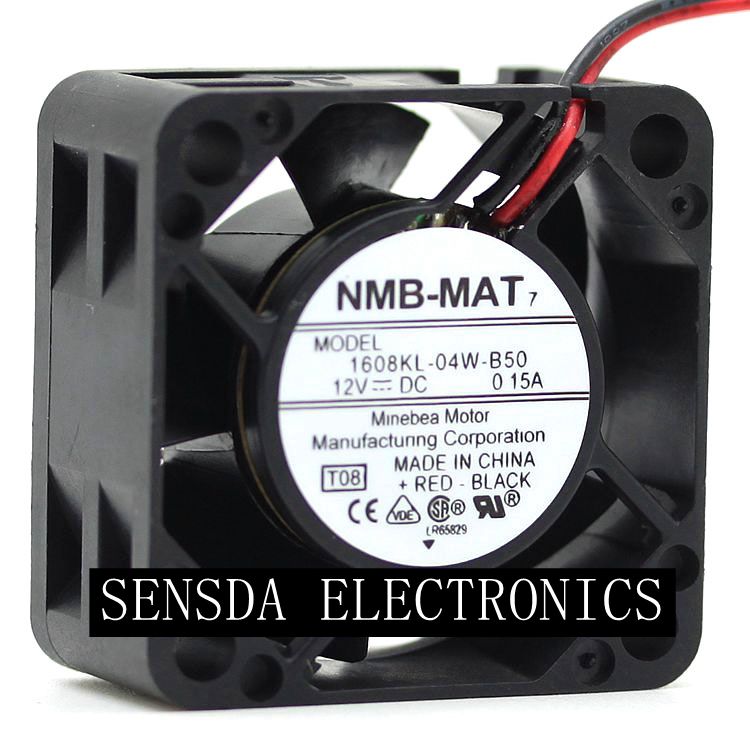 NMB 1608KL-04W-B50 40x40x20mm 12V DC 0.15A Axial Cooling Fan
