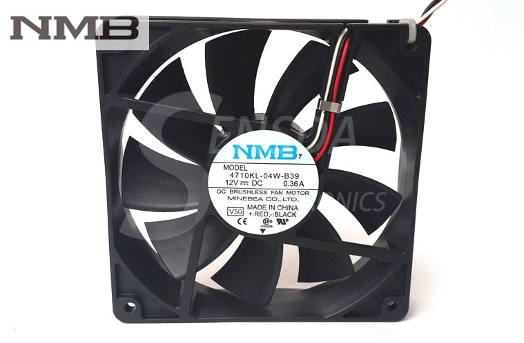 NMB 4710KL-04W-B39 120x120x25mm 12V DC 0.36A 3-Wire Axial Cooling Fan