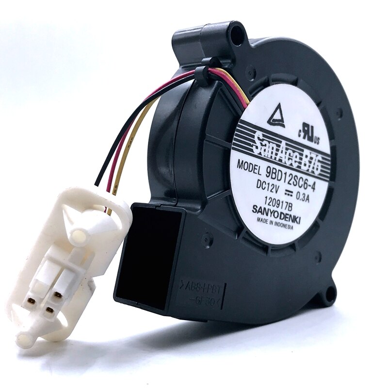 Sanyo Denki 9BD12SC6 70x70x20mm 12V DC 0.3A 3-Wire Axial Cooling Fan