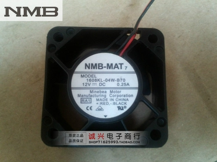 NMB 1608KL-04W-B70 40x40x20mm 12V DC 0.25A Axial Cooling Fan