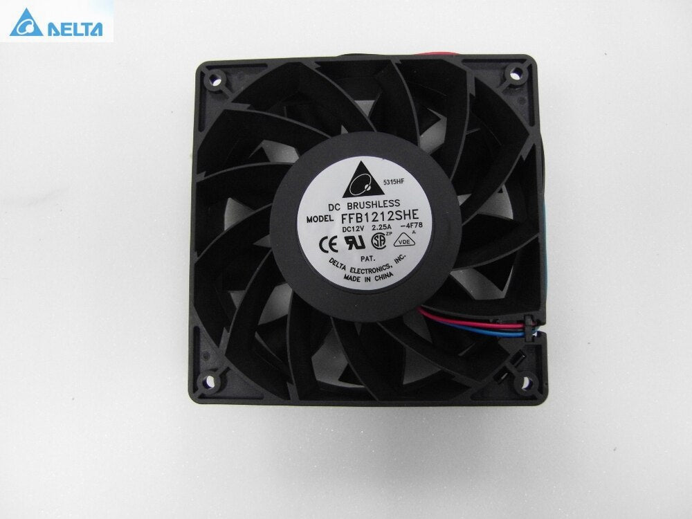 Delta FFB1212SHE 120x120x38mm 12V DC 2.25A Axial Cooling Fan