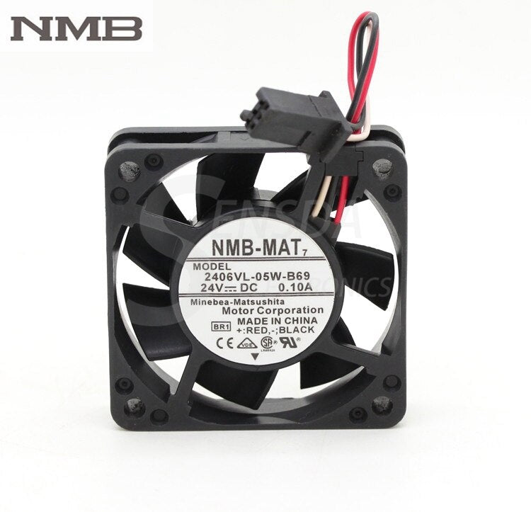 NMB 2406VL-05W-B69 60x60x15mm 24V DC 0.10A Axial Cooling Fan