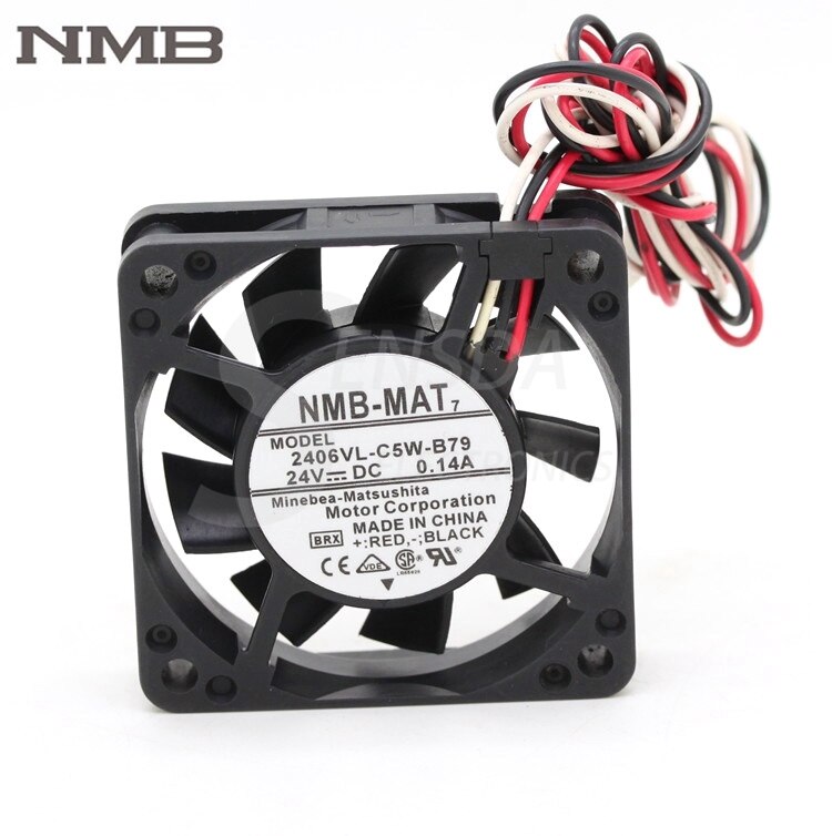 NMB 2406VL-C5W-B79 60x60x15mm 24V DC 0.14A Axial Cooling Fan