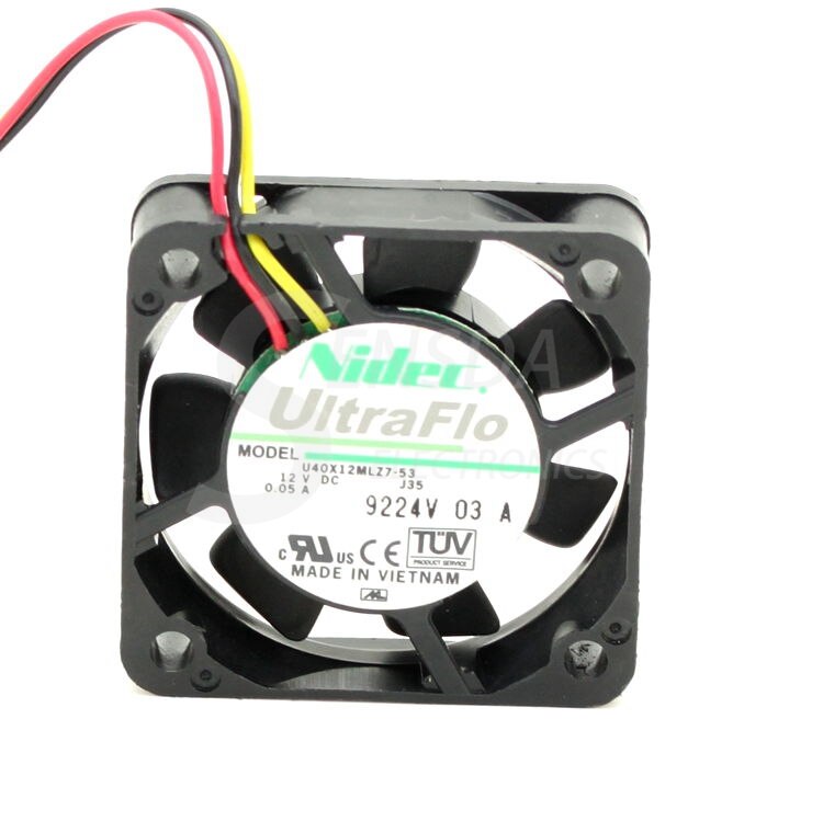 Nidec U40X12MLZ7-53 40x40x10mm 12V DC 05A Axial Cooling Fan