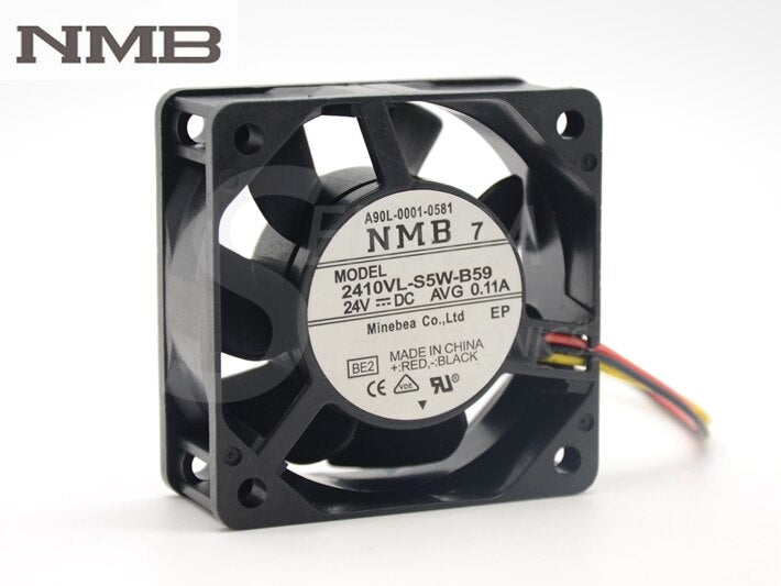 NMB 2410VL-S5W-B59 60x60x25mm 24V DC 0.11A Axial Cooling Fan