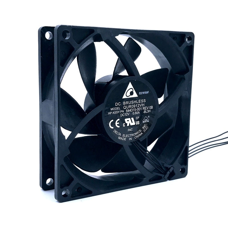 Delta QUR0912VH 92x92x25mm 12V DC 0.60A Axial Cooling Fan