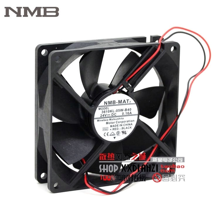 NMB 3610KL-05W-B40 92x92x25mm 24V DC 0.16A Axial Cooling Fan