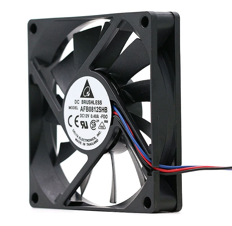 Delta AFB0812SHB 80x80x15mm 12V DC 0.40A 3-Wire Axial Cooling Fan