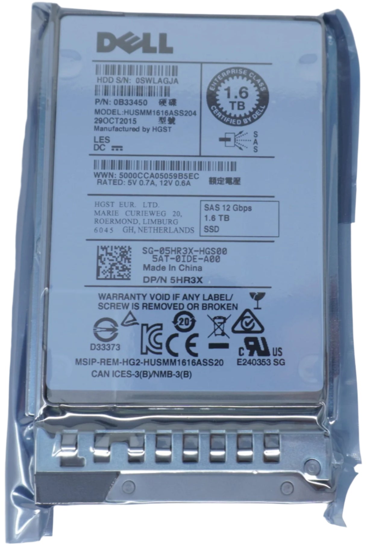 Dell 5HR3X HUSMM1616ASS204 - 1.6TB SAS 12G 2.5-Inch WI SSD | Alo Tech Solutions